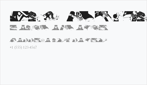 Kaku Dingbats One Piece Art One Piece Area Business Card