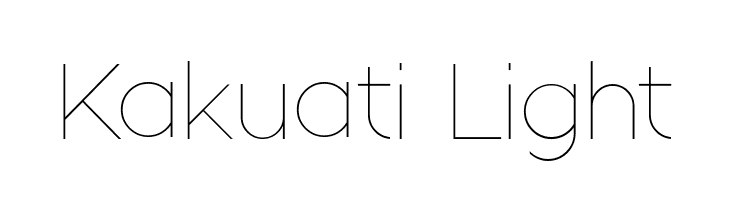 Kakuati Light  フリーフォントのダウンロード