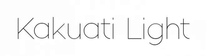 Kakuati Light  les polices de caractères gratuit tlcharger