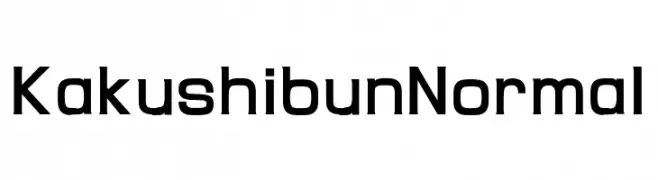 Kakushibun Normal  baixar fontes gratis