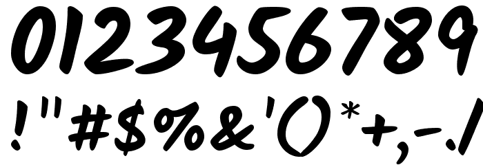 Kalam Bold Font OTHER CHARS