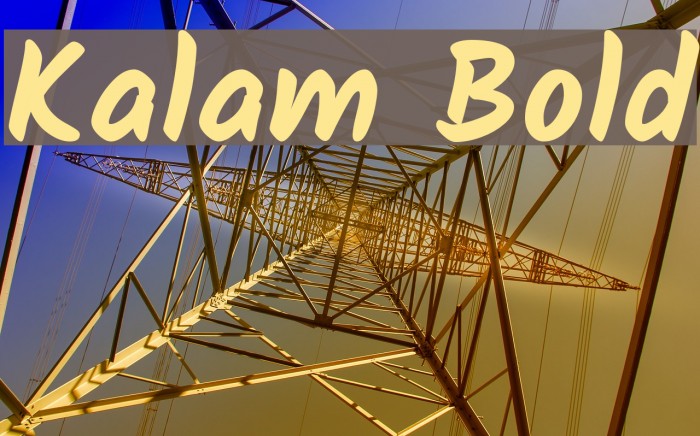Kalam Bold Font examples