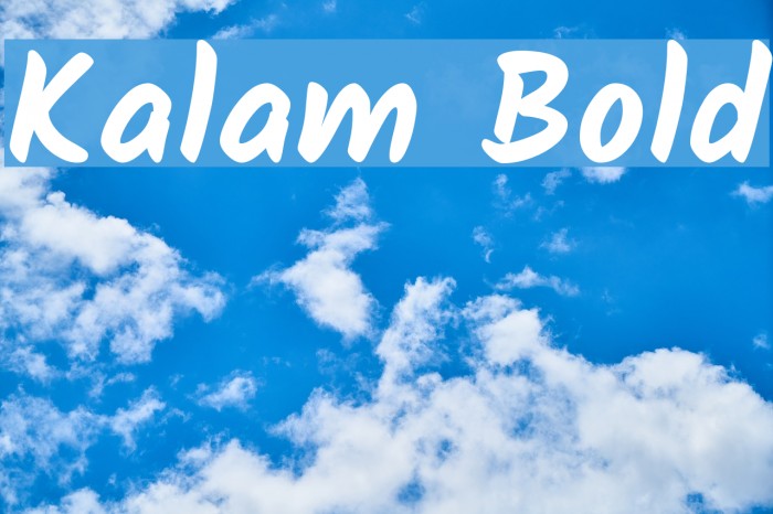 Kalam Bold Font examples