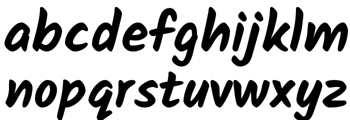 Kalam Bold Font LOWERCASE