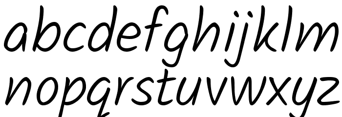 Kalam Light Font LOWERCASE