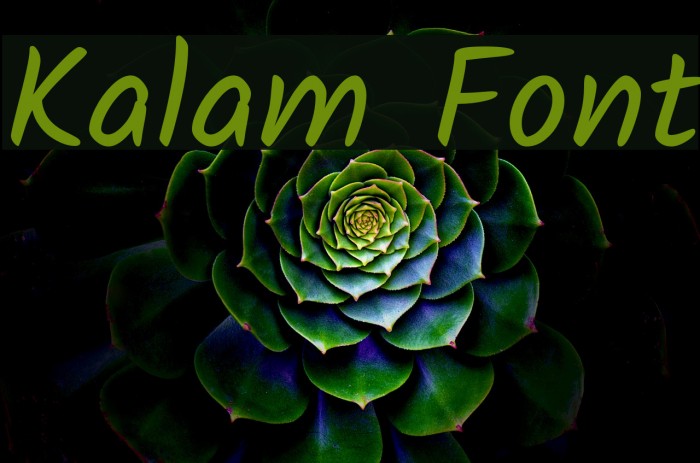 Kalam Font examples