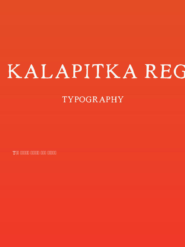 Kalapitka Regular Poster