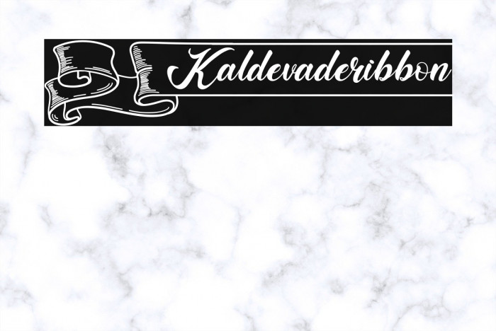 Kaldevaderibbon Font examples