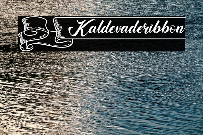 Kaldevaderibbon Schriftart examples
