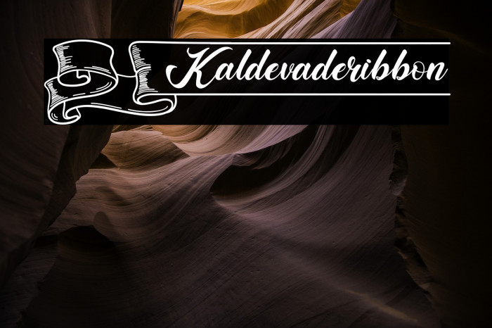 Kaldevaderibbon Schriftart examples