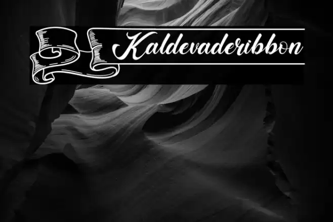 Kaldevaderibbon Font examples