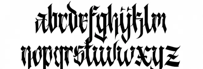 Kalecius personal use Schriftart Kleinbuchstaben