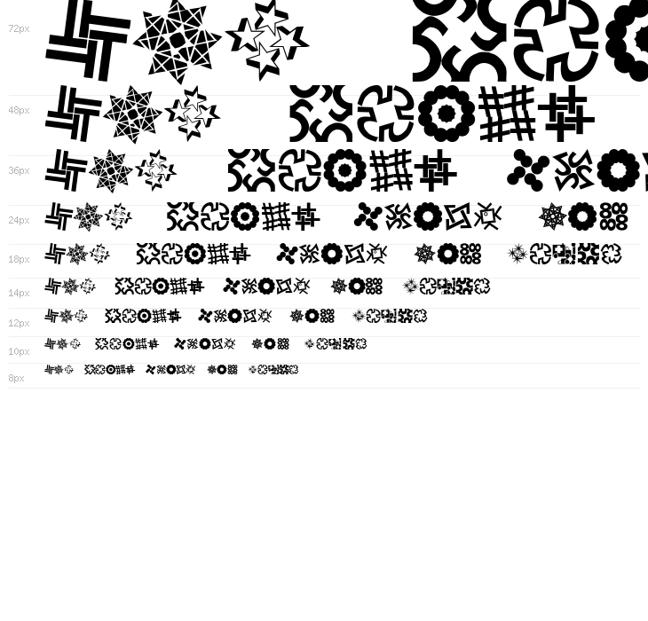 KaleidoTypesQuattro Waterfall