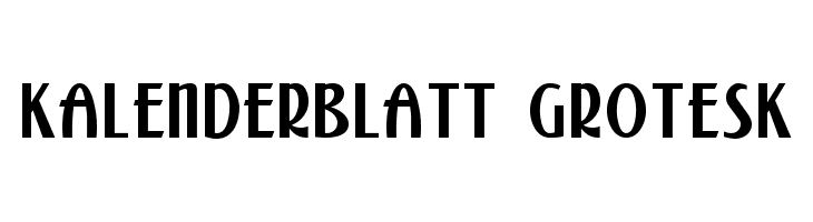 Kalenderblatt Grotesk Font
