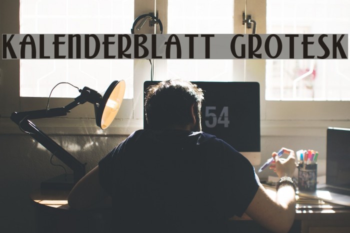 Kalenderblatt Grotesk Font examples