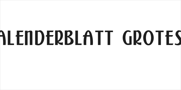 Kalenderblatt Grotesk Logo