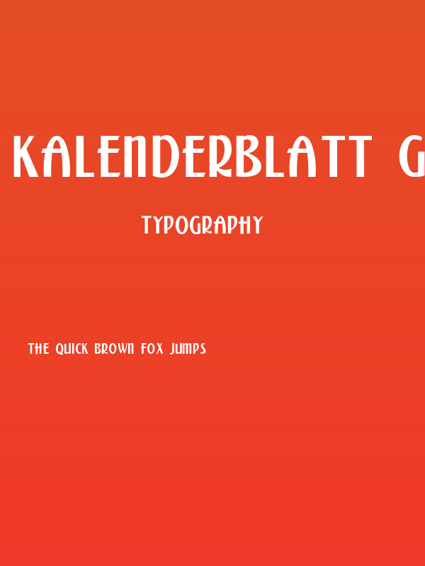 Kalenderblatt Grotesk Poster