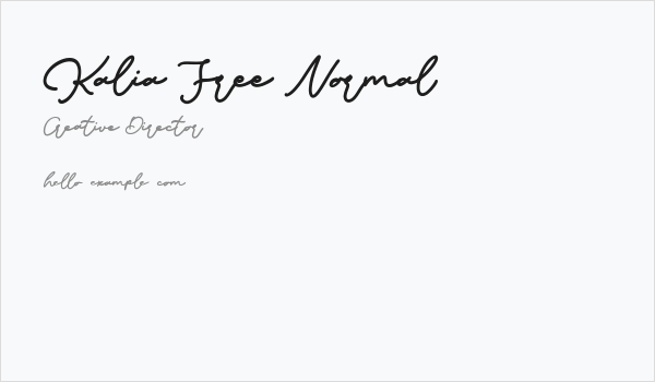 Kalia Free Normal Business Card