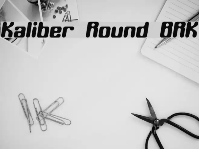 Kaliber Round BRK Font examples