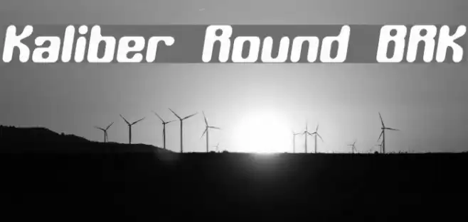 Kaliber Round BRK Font examples