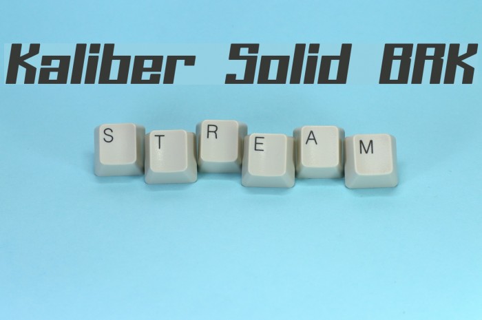 Kaliber Solid BRK Font examples