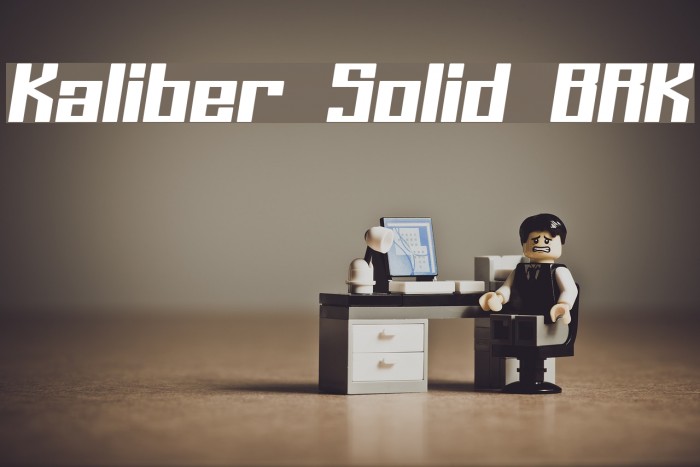 Kaliber Solid BRK Font examples