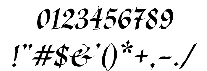 KaligrafCyr Font OTHER CHARS