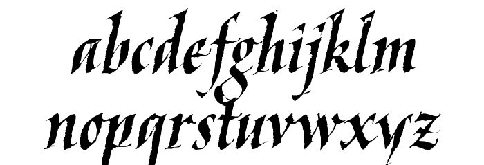 KaligrafLatin Font LOWERCASE