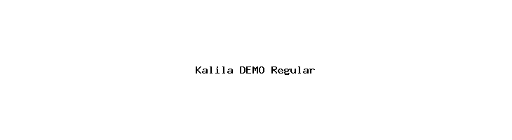 Kalila DEMO Regular  Скачать бесплатные шрифты
