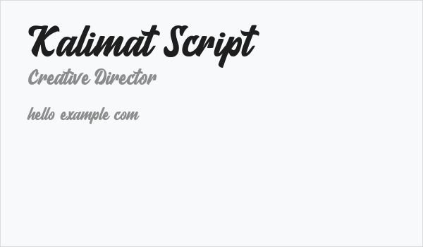 Kalimat Script Business Card