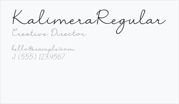 KalimeraRegular Business Card