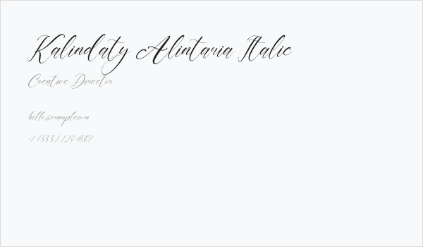 Kalindaty Alintaria Italic Business Card