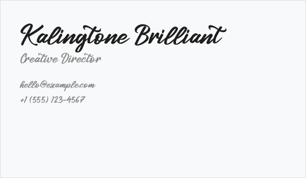 Kalingtone Brilliant Business Card