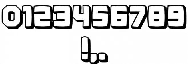 Kalinka Distorted 3D Regular Font OTHER CHARS