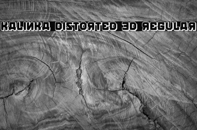 Kalinka Distorted 3D Regular Font examples