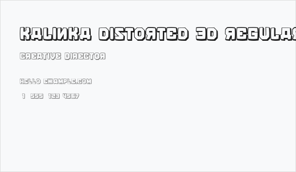 Kalinka Distorted 3D Regular Business Card