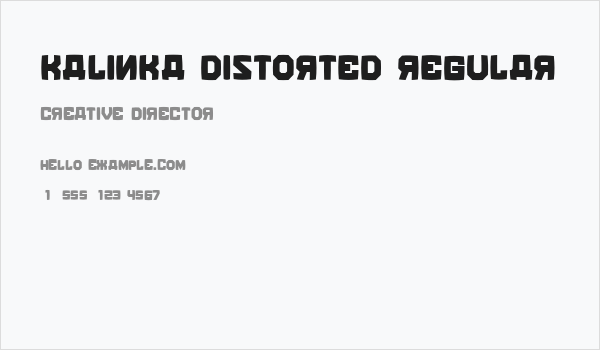 Kalinka Distorted Regular Business Card