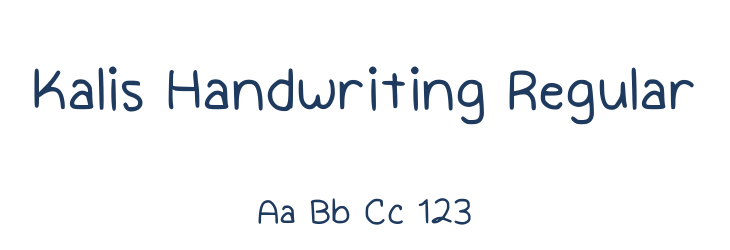 Kalis Handwriting Regular Font Preview