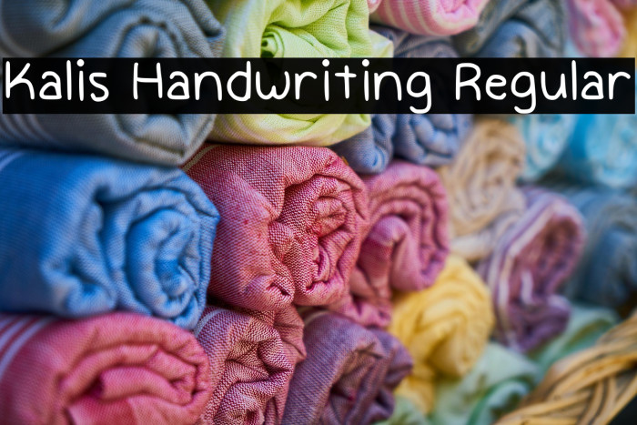 Kalis Handwriting Regular Example 2