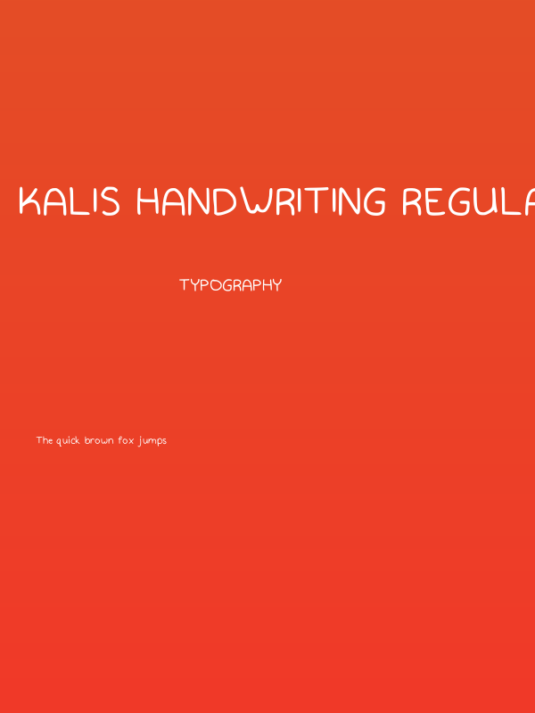 Kalis Handwriting Regular Poster