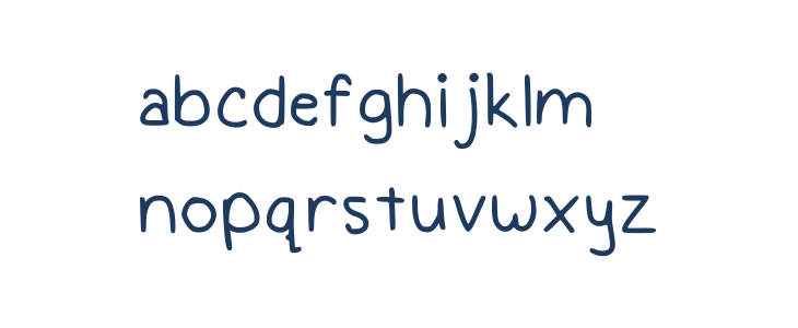 Kalis Handwriting Regular Lowercase