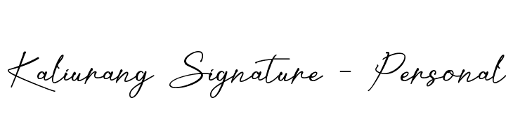 Kaliurang Signature - Personal  font caratteri gratis