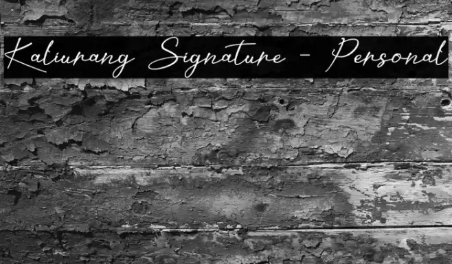 Kaliurang Signature - Personal Font examples