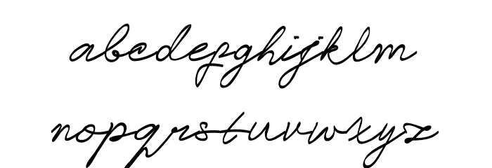Kalko_script Font LOWERCASE