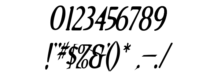 Kallamar Italic Font OTHER CHARS