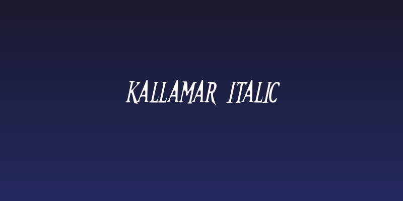 Kallamar  Italic Social Header