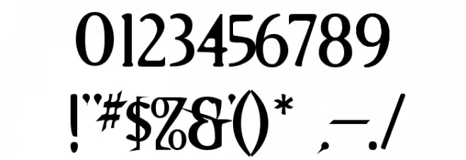 Kallamar Stout Font OTHER CHARS