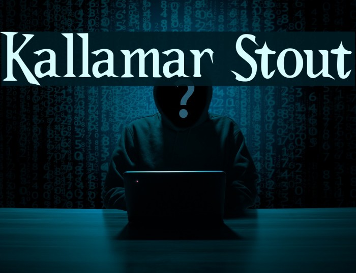 Kallamar Stout Font examples