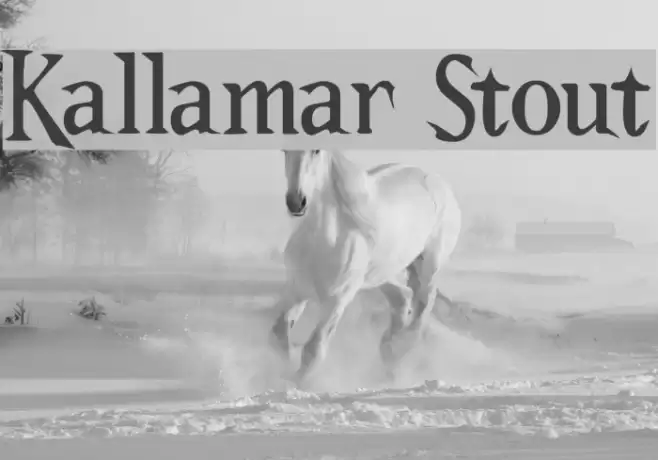 Kallamar Stout Font examples