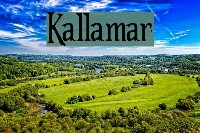 Kallamar Font examples